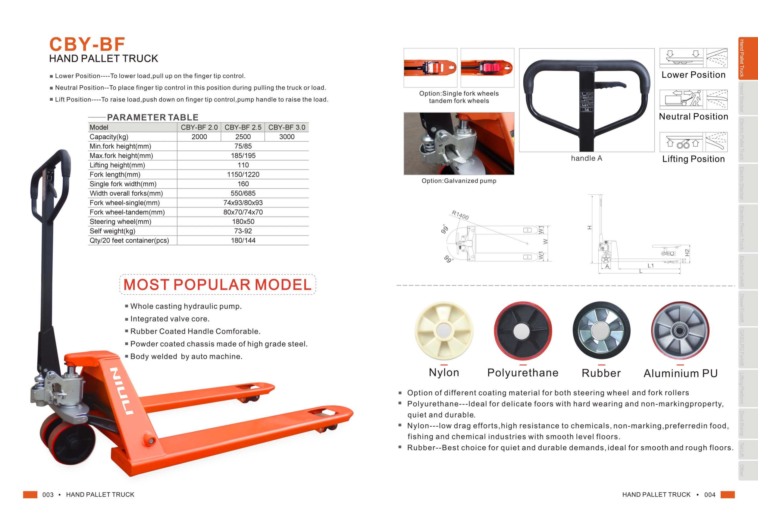 CBY-BF Hand Pallet Truck